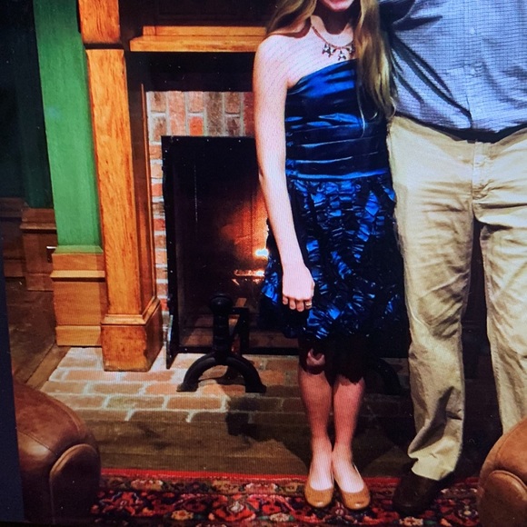 STELLA M’LIA~DarkBLU STRAPLESS TAFFETA PARTY DRESS - Picture 2 of 16